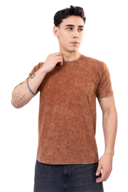 Polo Básico Marrón Rosado Lavado Fast – Algodón 20/1 Doble Cuello