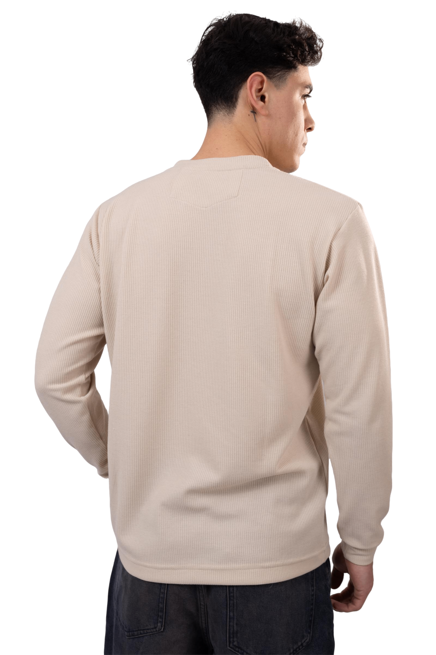 Polo Manga Larga Beige Urban Style