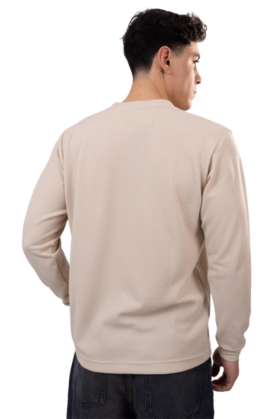 Polo Manga Larga Beige Urban Style