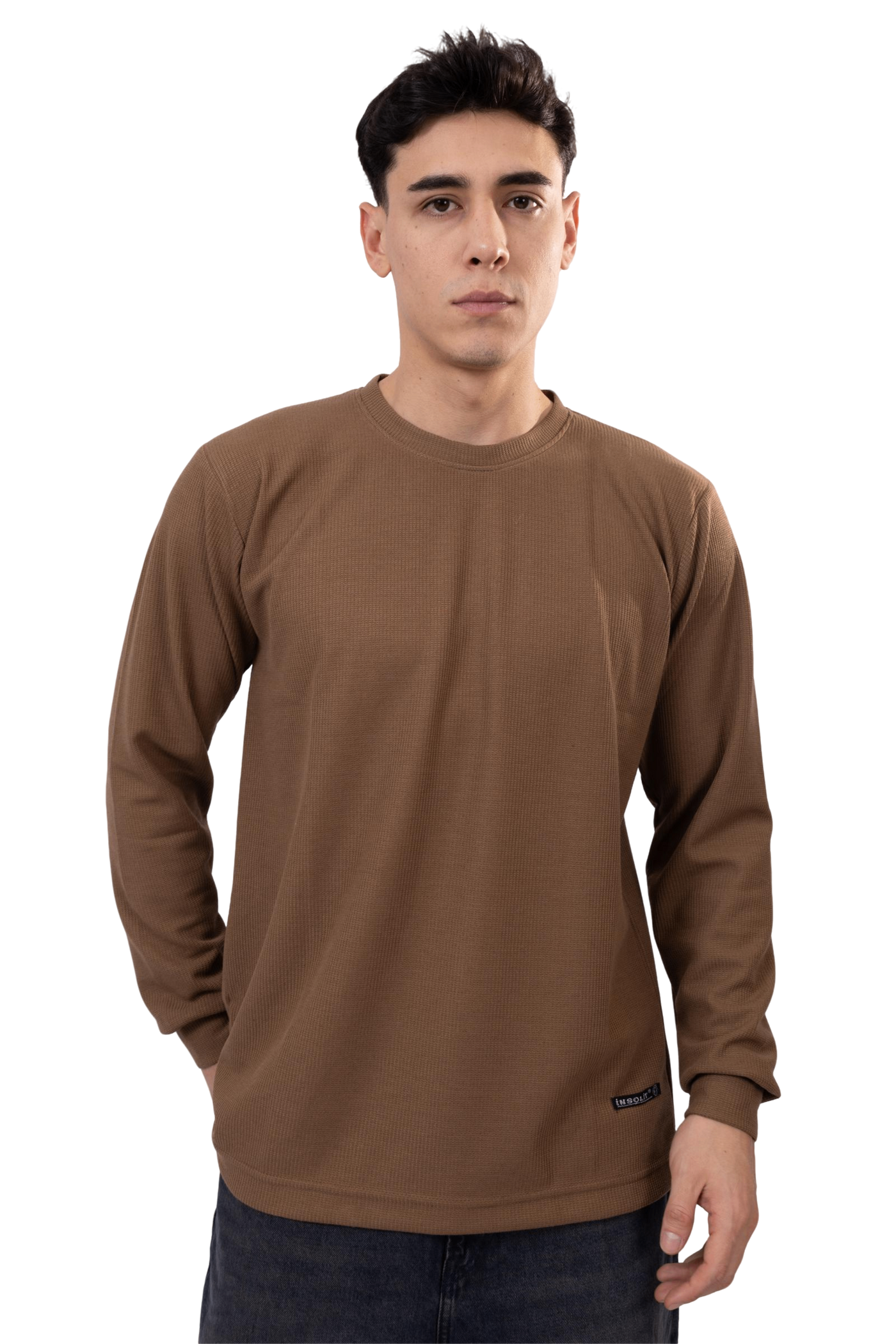 Polo Manga Larga Coffee Brown Urban Style