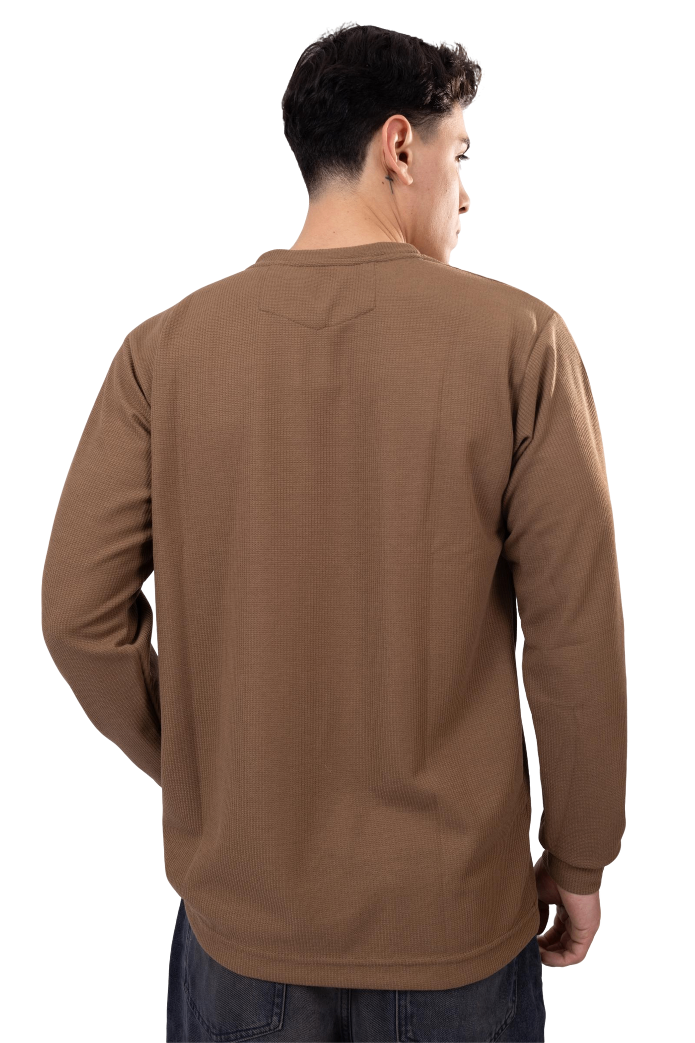 Polo Manga Larga Coffee Brown Urban Style