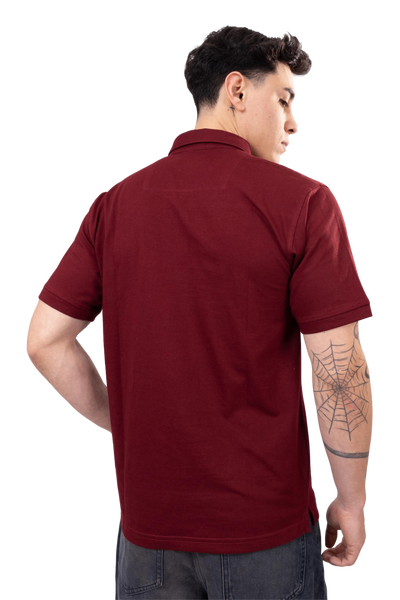 Polo Camisero Burgundy Urban Style