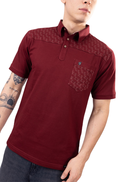 Polo Camisero Burgundy Urban Style