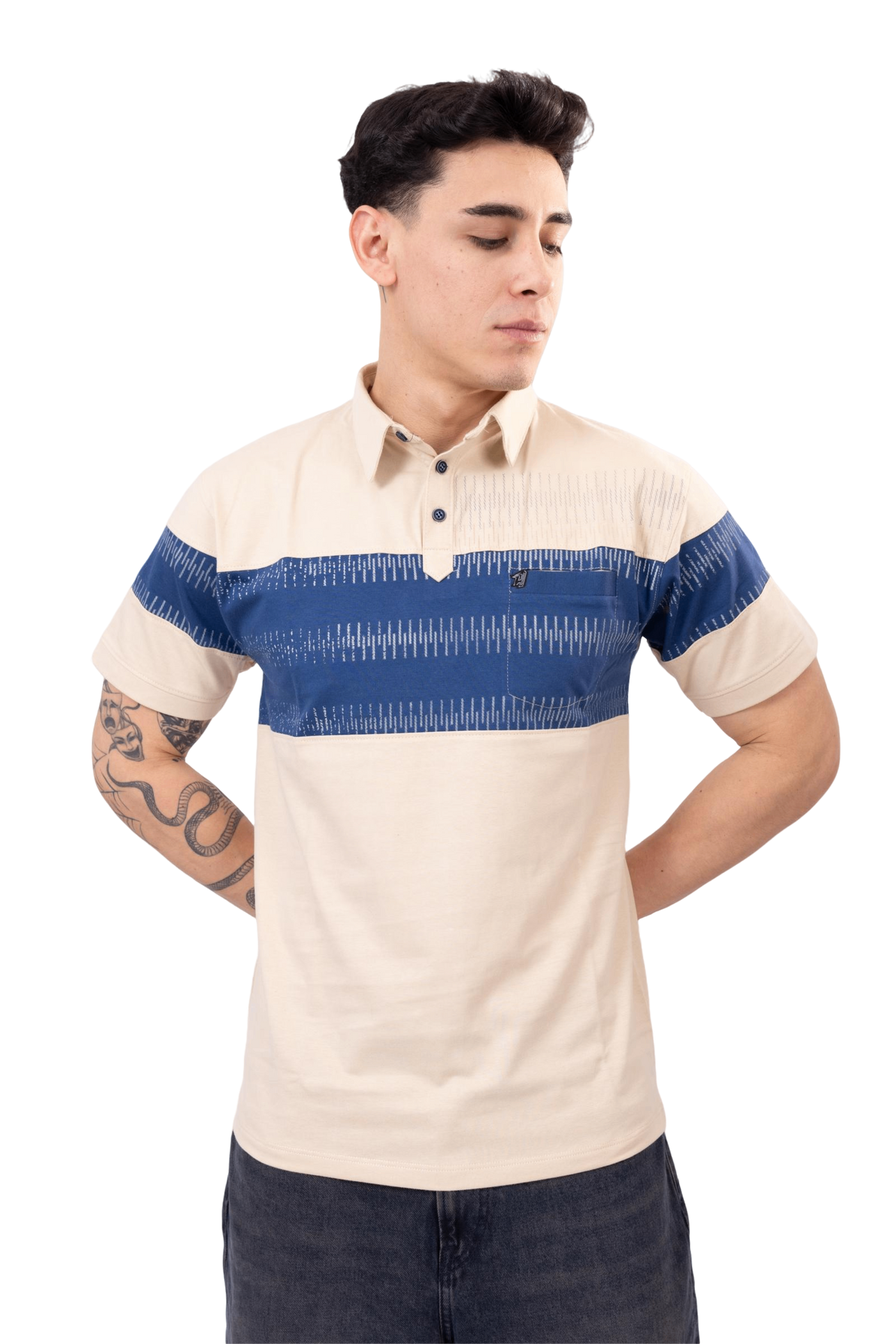Polo Camisero Beige Essential Fit