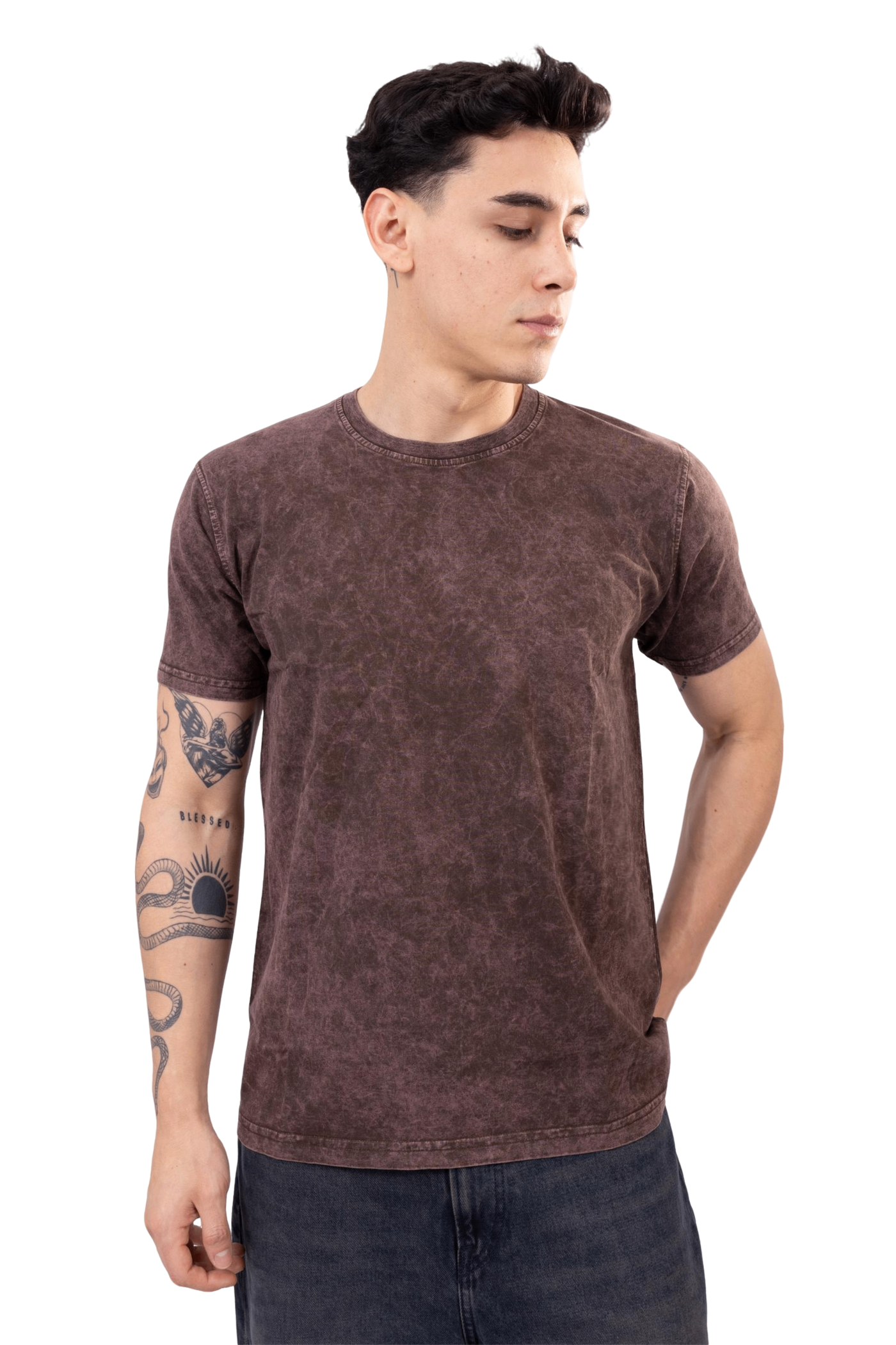 Polo Básico Marrón Lavado Fast – Algodón 20/1 Doble Cuello