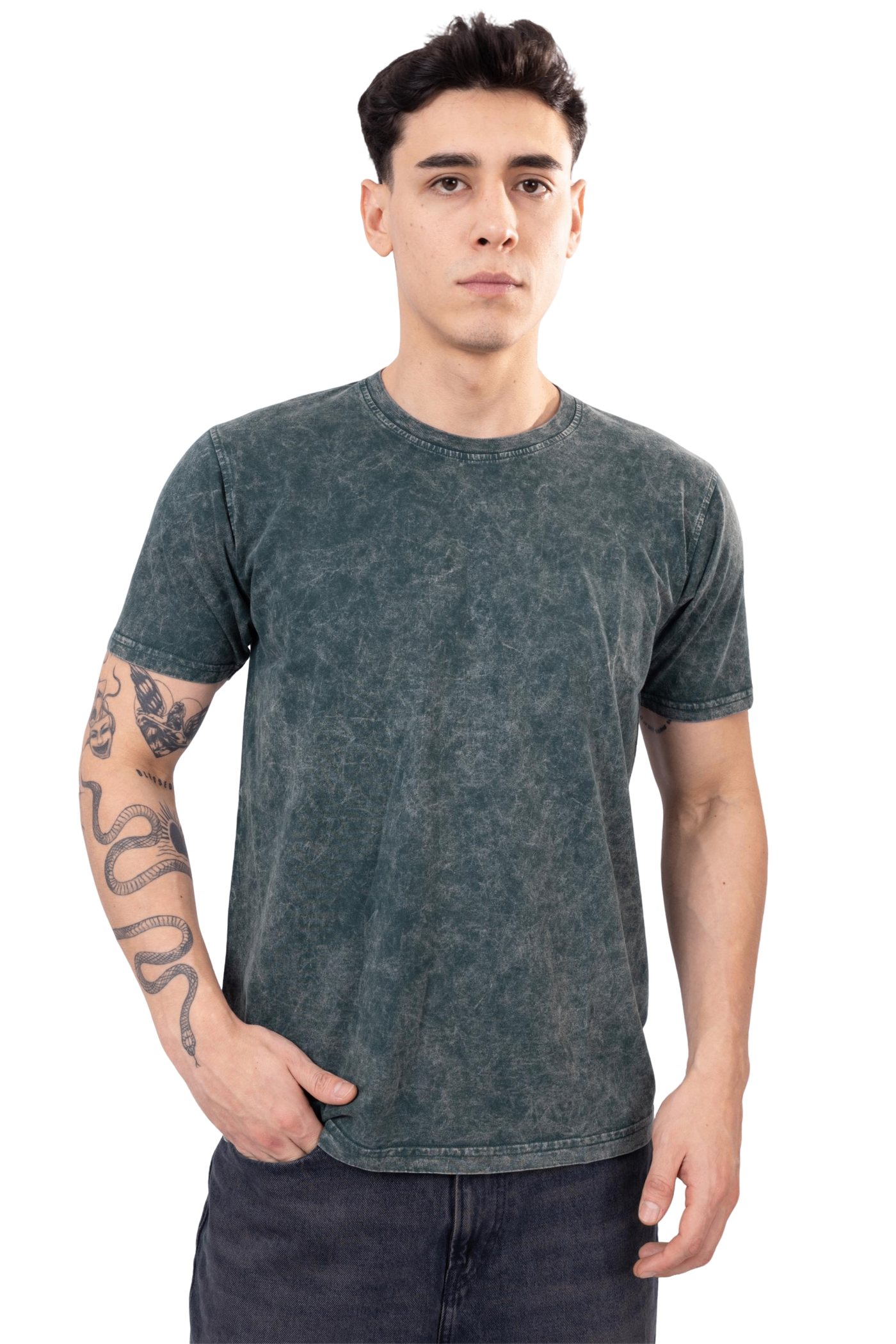 Polo Básico Verde Lavado Fast – Algodón 20/1 Doble Cuello