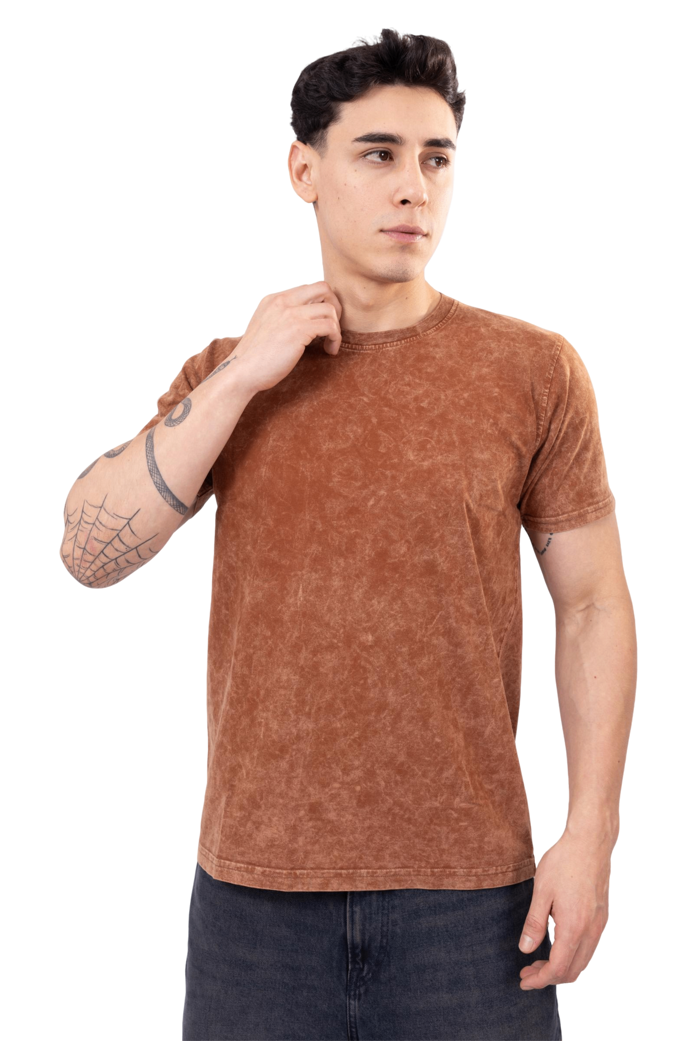 Polo Básico Marrón Rosado Lavado Fast – Algodón 20/1 Doble Cuello