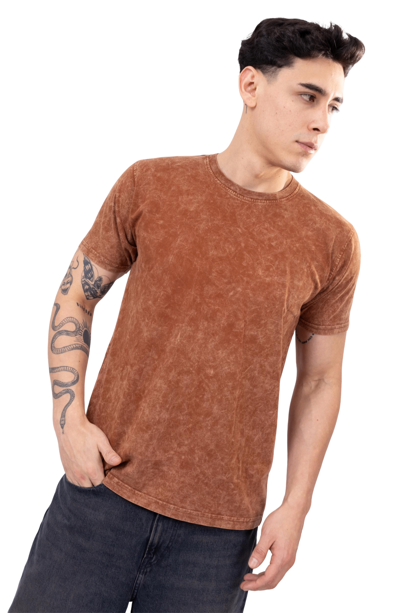 Polo Básico Marrón Rosado Lavado Fast – Algodón 20/1 Doble Cuello